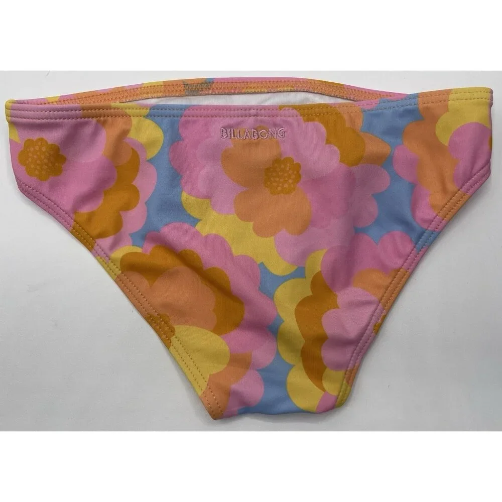 Billabong Bikini Bottom Girls Size 10‎ Pink Orange Floral